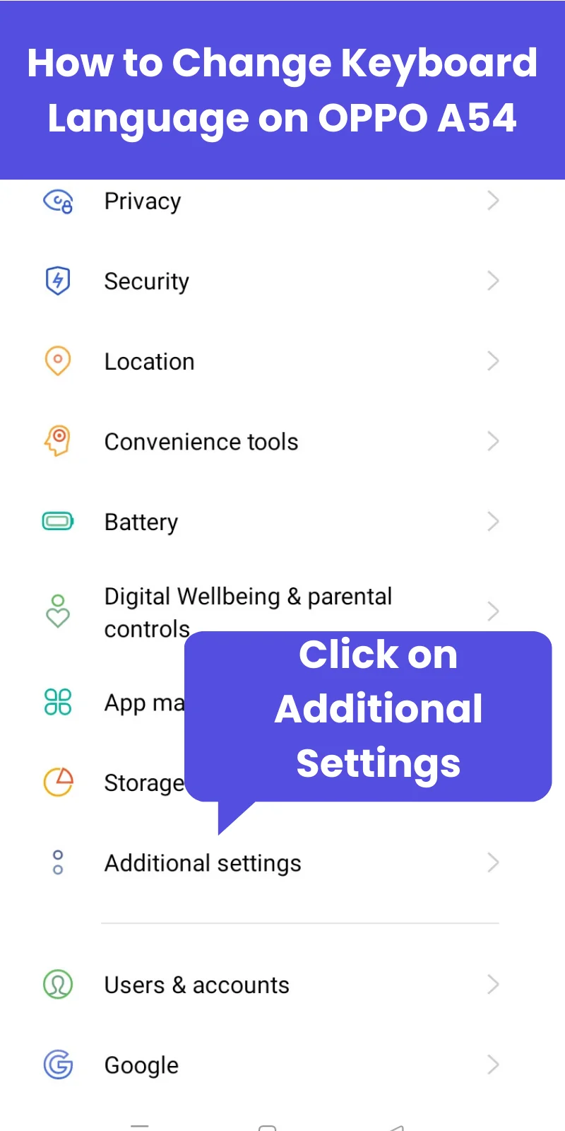 How to Change Keyboard Language on OPPO A54